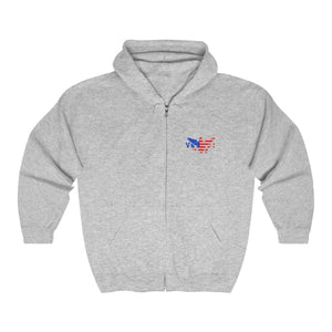 US x VI - Color - Unisex Heavy Blend™ Full Zip Hooded Sweatshirt - CocoaLime