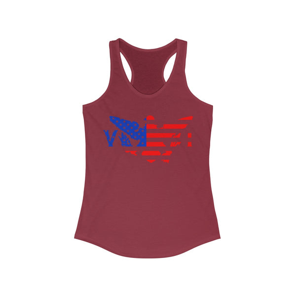 US x VI - Color - Women's Slim Fit Racerback Tank - CocoaLime