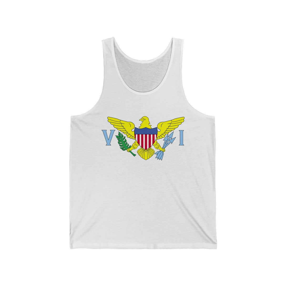 USVI Flag - Unisex Jersey Tank - CocoaLime