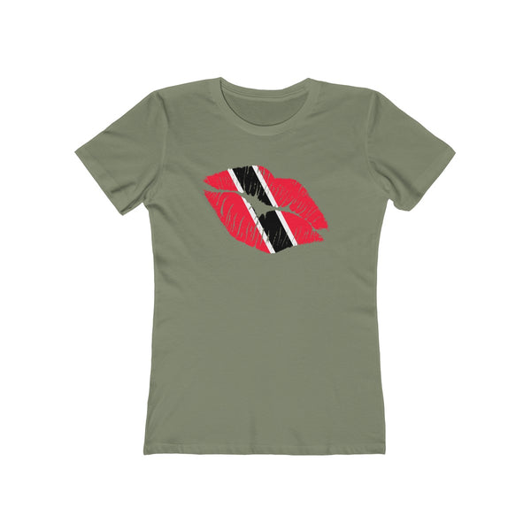 Trinidad & Tobago Lip Service - Women's Slim Fit Tee - CocoaLime