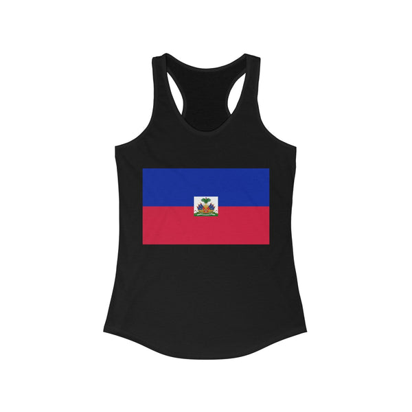 Haiti Flag -  Women's Slim Fit Racerback Tank - Tank Top - Cocoalime Apparel 