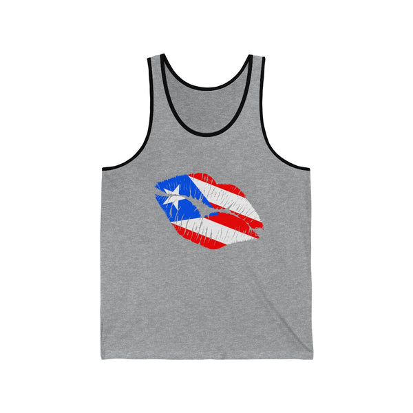 Puerto Rico Lip Service - Unisex Jersey Tank - Tank Top - Cocoalime Apparel 