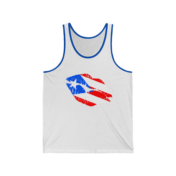 Puerto Rico Lip Service - Unisex Jersey Tank - Tank Top - Cocoalime Apparel 