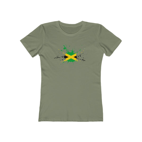 Jamaican Paint - Women's Slim Fit Tee - CocoaLime