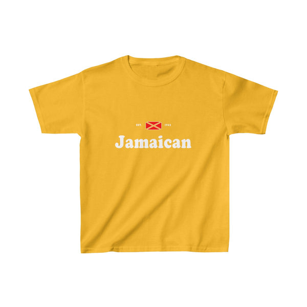 Jamaican - Kids Heavy Cotton™ Tee - CocoaLime