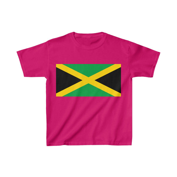 Jamaican Flag - Kids Heavy Cotton™ Tee - CocoaLime