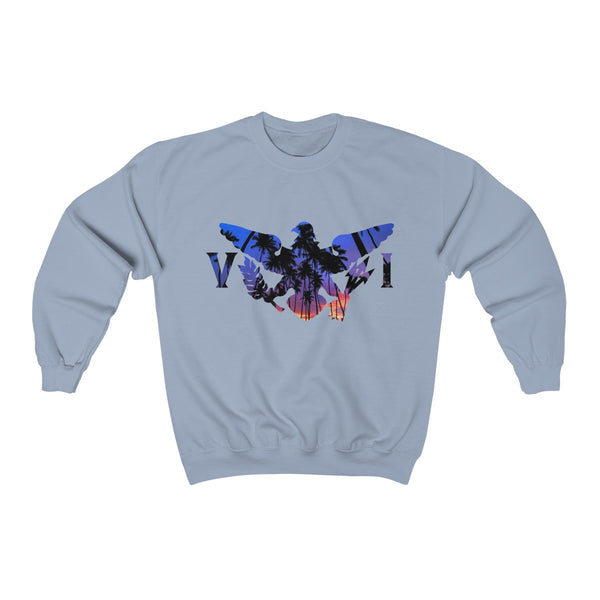 Sunset Palms - Unisex Heavy Blend™ Crewneck Sweatshirt - CocoaLime