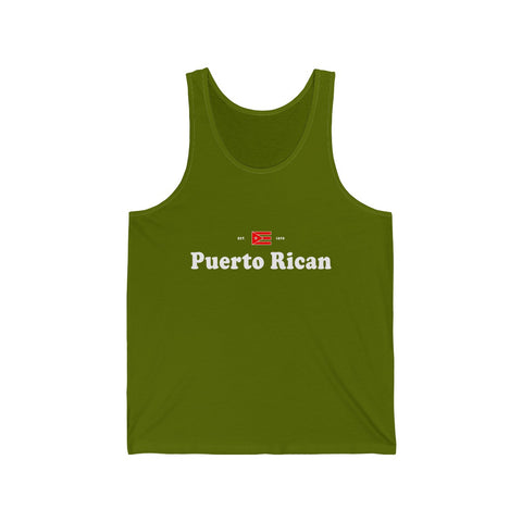 Puerto Rican - Unisex Jersey Tank - Tank Top - Cocoalime Apparel 