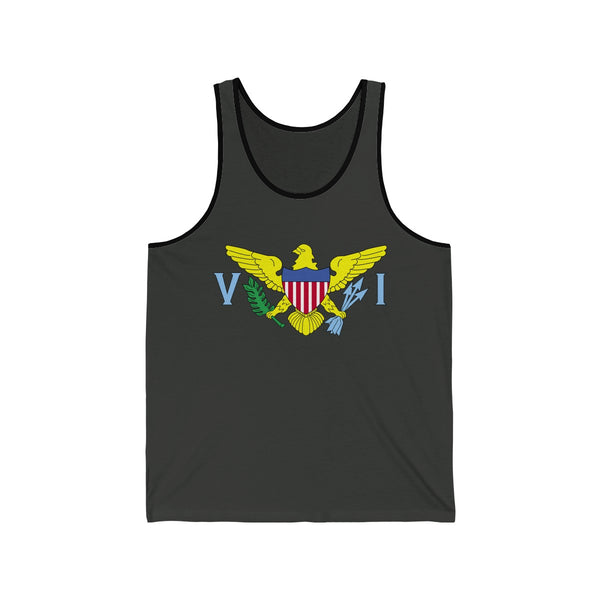 USVI Flag - Unisex Jersey Tank - CocoaLime