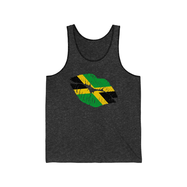 Jamaican Lip Service - Unisex Jersey Tank - CocoaLime