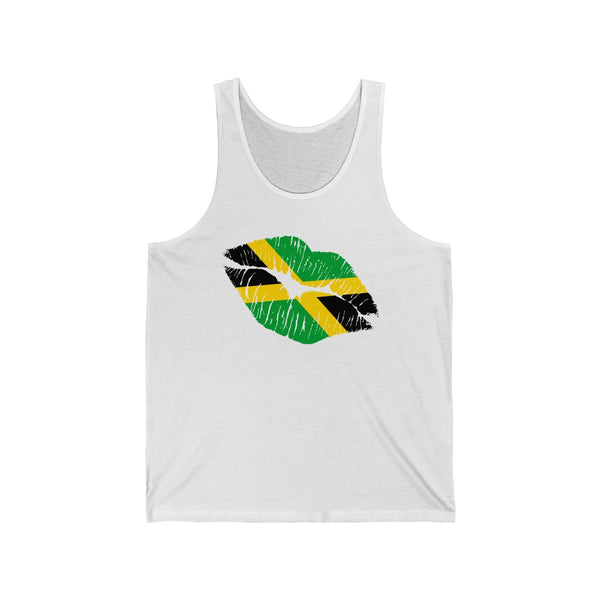 Jamaican Lip Service - Unisex Jersey Tank - CocoaLime