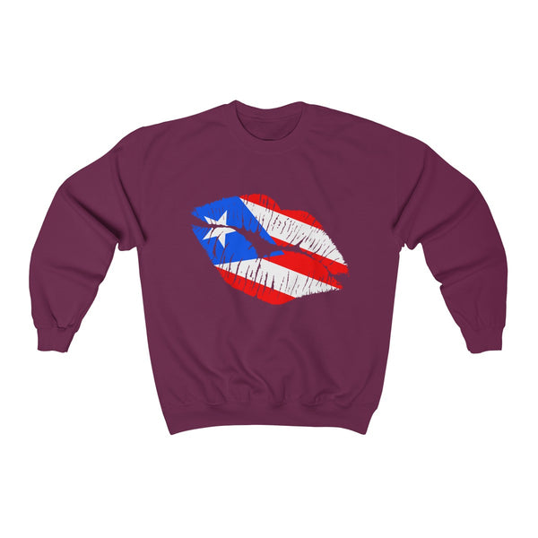 Puerto Rico Lip Service - Unisex Heavy Blend™ Crewneck Sweatshirt - Sweatshirt - Cocoalime Apparel 