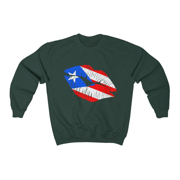 Puerto Rico Lip Service - Unisex Heavy Blend™ Crewneck Sweatshirt - Sweatshirt - Cocoalime Apparel 