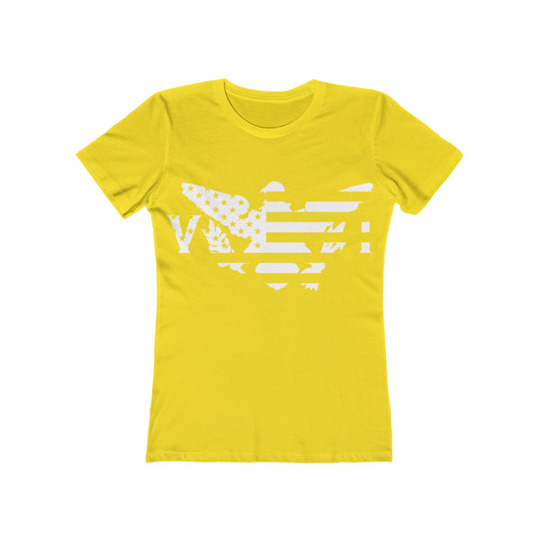 US x VI - White - Women's Slim Fit Tee - CocoaLime