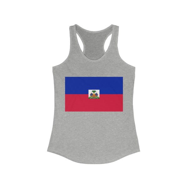 Haiti Flag -  Women's Slim Fit Racerback Tank - Tank Top - Cocoalime Apparel 