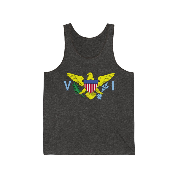 USVI Flag - Unisex Jersey Tank - CocoaLime