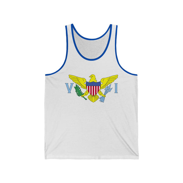 USVI Flag - Unisex Jersey Tank - CocoaLime