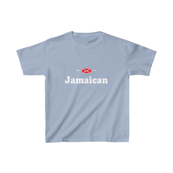 Jamaican - Kids Heavy Cotton™ Tee - CocoaLime