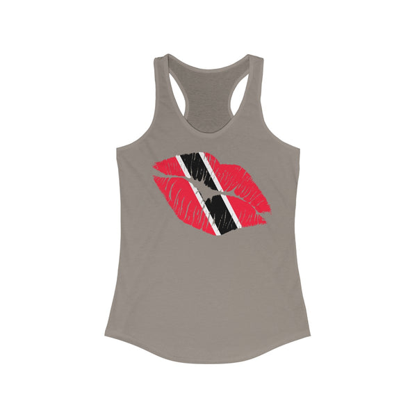 Trinidad & Tobago Lip Service -  Women's Slim Fit Racerback Tank - CocoaLime