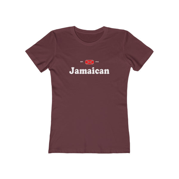 Jamaican - Women's Slim Fit Tee - CocoaLime