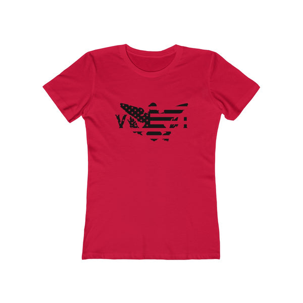 US x VI - Black - Women's Slim Fit Tee - CocoaLime