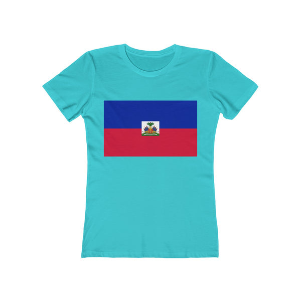 Haiti Flag - Women's Slim Fit Tee - T-Shirt - Cocoalime Apparel 