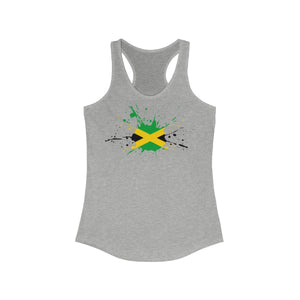 Jamaican Paint -  Women's Slim Fit Racerback Tank - CocoaLime