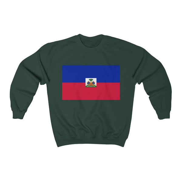 Haiti Flag - Unisex Heavy Blend™ Crewneck Sweatshirt - Sweatshirt - Cocoalime Apparel 