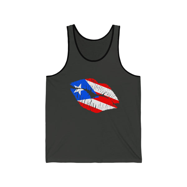 Puerto Rico Lip Service - Unisex Jersey Tank - Tank Top - Cocoalime Apparel 