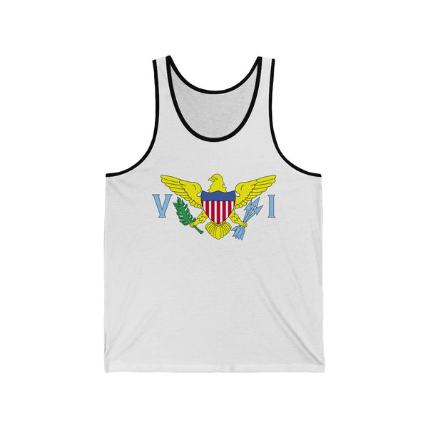 USVI Flag - Unisex Jersey Tank - CocoaLime