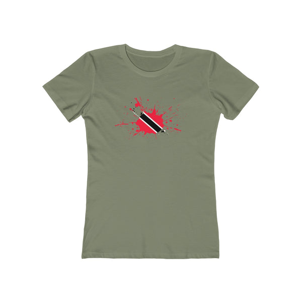 Trinidad & Tobago Paint - Women's Slim Fit Tee - CocoaLime