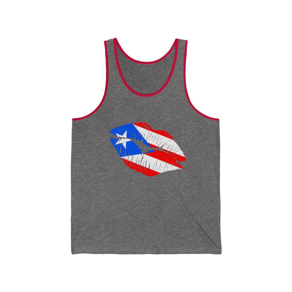 Puerto Rico Lip Service - Unisex Jersey Tank - Tank Top - Cocoalime Apparel 