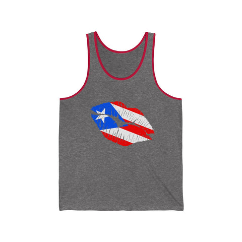 Puerto Rico Lip Service - Unisex Jersey Tank - Tank Top - Cocoalime Apparel 