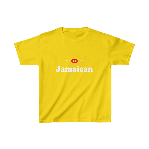 Jamaican - Kids Heavy Cotton™ Tee - CocoaLime