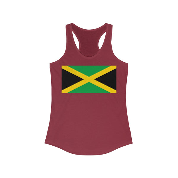 Jamaican Flag -  Women's Slim Fit Racerback Tank - CocoaLime