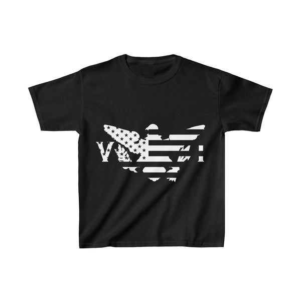 US x VI - White Print - Kids Heavy Cotton™ Tee - CocoaLime