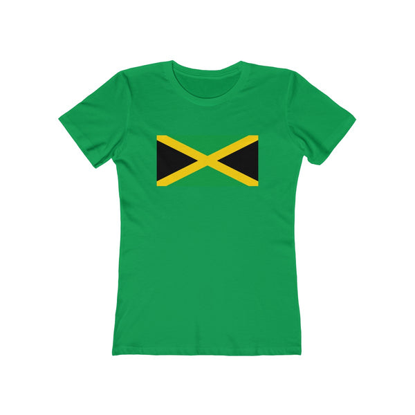 Jamaican Flag - Women's Slim Fit Tee - CocoaLime