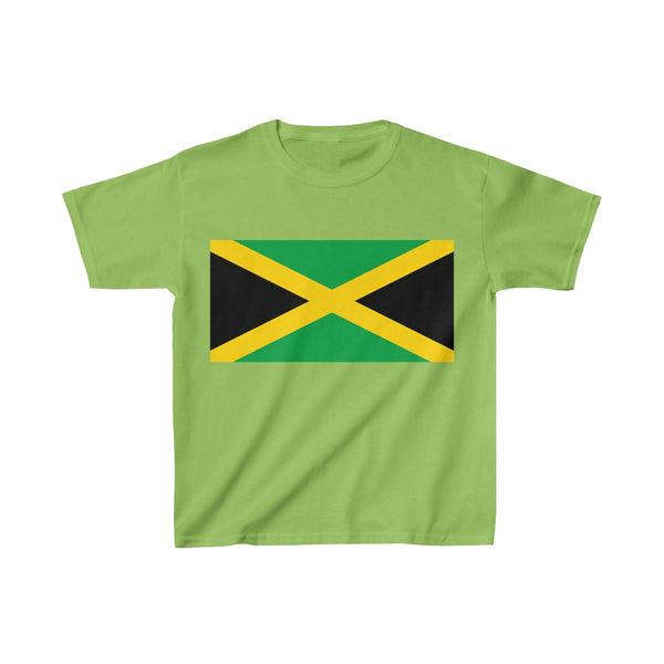 Jamaican Flag - Kids Heavy Cotton™ Tee - CocoaLime