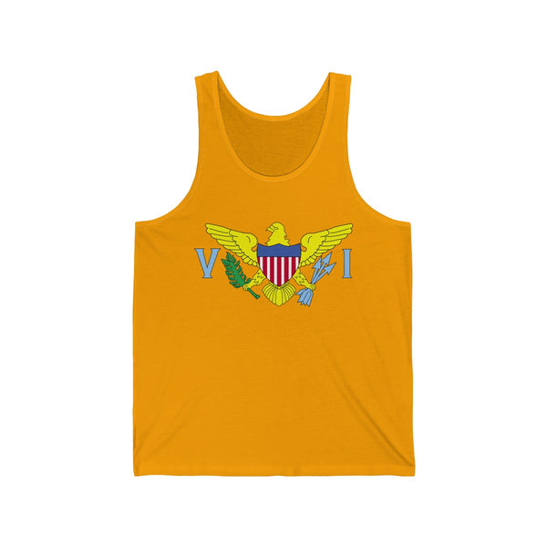 USVI Flag - Unisex Jersey Tank - CocoaLime