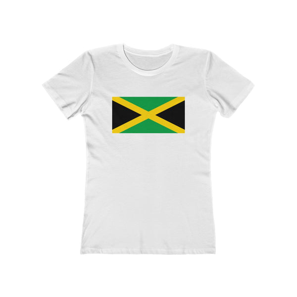 Jamaican Flag - Women's Slim Fit Tee - CocoaLime