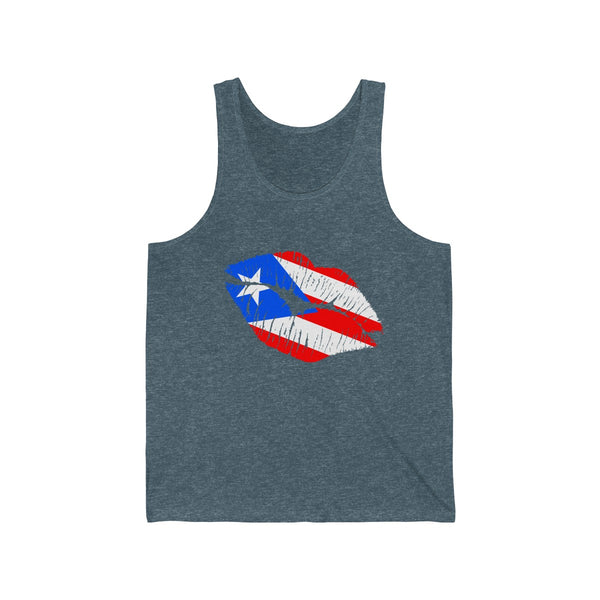 Puerto Rico Lip Service - Unisex Jersey Tank - Tank Top - Cocoalime Apparel 