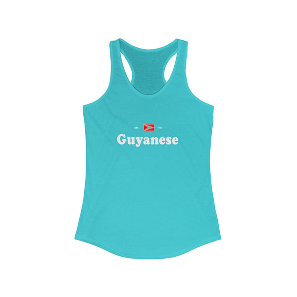 Guyanese -  Women's Slim Fit Racerback Tank - Tank Top - Cocoalime Apparel 