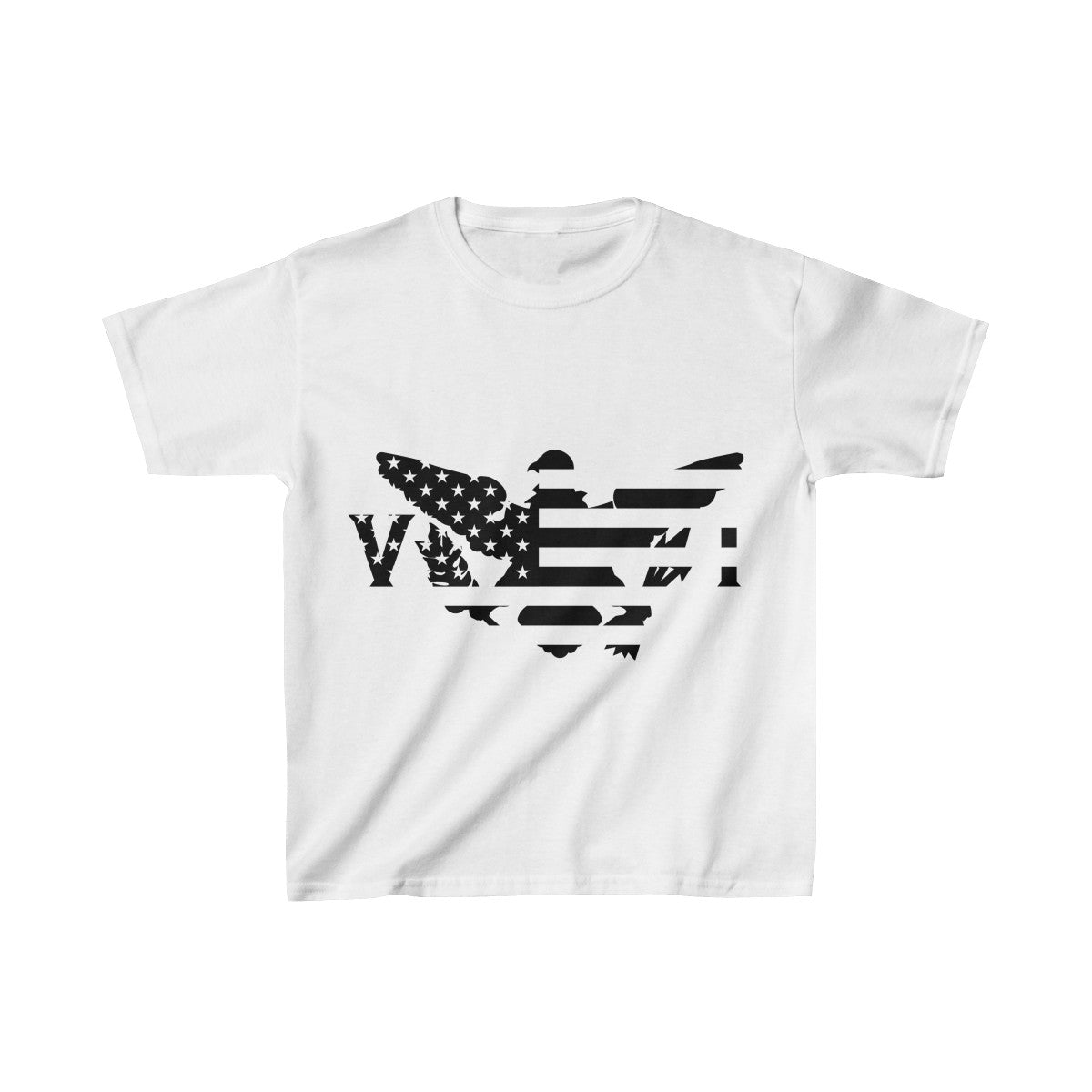 US x VI - Black Print - Kids Heavy Cotton™ Tee - CocoaLime