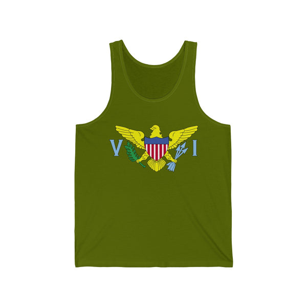 USVI Flag - Unisex Jersey Tank - CocoaLime