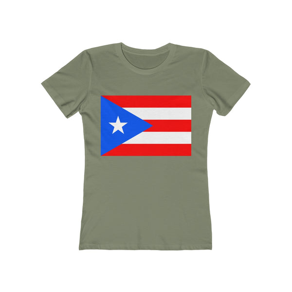 Puerto Rico Flag - Women's Slim Fit Tee - T-Shirt - Cocoalime Apparel 