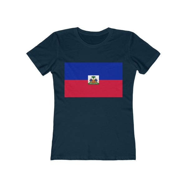 Haiti Flag - Women's Slim Fit Tee - T-Shirt - Cocoalime Apparel 