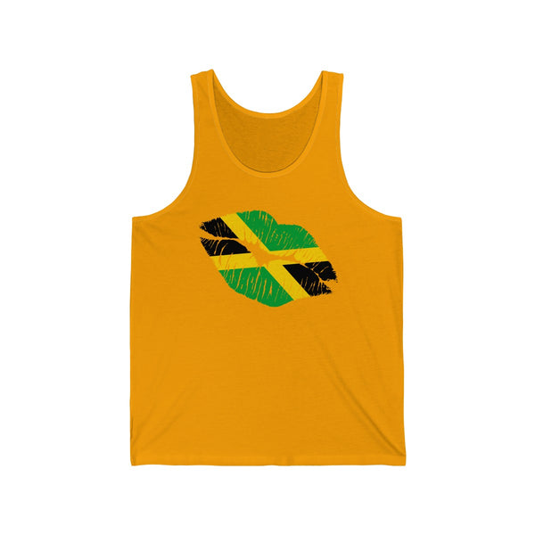 Jamaican Lip Service - Unisex Jersey Tank - CocoaLime