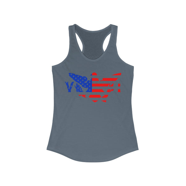 US x VI - Color - Women's Slim Fit Racerback Tank - CocoaLime