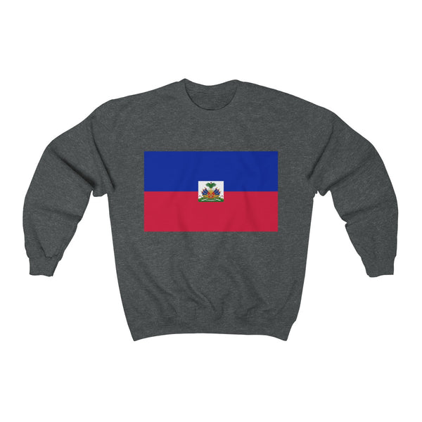 Haiti Flag - Unisex Heavy Blend™ Crewneck Sweatshirt - Sweatshirt - Cocoalime Apparel 