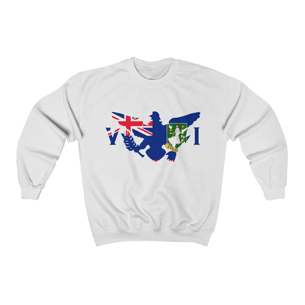 USVI + BVI  - Unisex Heavy Blend™ Crewneck Sweatshirt - CocoaLime